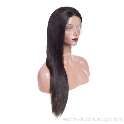 Wholesale Brazilian Hair  lace front Human Wigs virgin hair HD transparent full lace human hair wig for black women